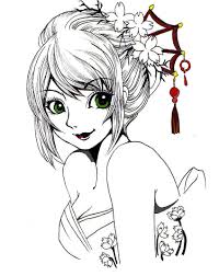 Art and illustration botanical illustration geisha kunst geisha art geisha drawing geisha anime geisha japan kyoto japan okinawa japan. Geisha Semi Colored In Progres By Arctrast On Deviantart