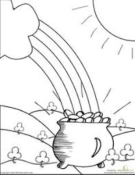 Pot Of Gold Worksheet Education Com St Patricks Day Crafts For Kids Saint Patricks Day Art Coloring Pages
