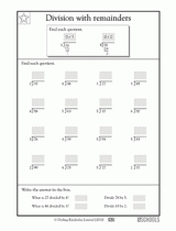 Welcome to our division worksheets grade 3 page. Division Drills With Remainders 3rd Grade 4th Grade Math Worksheet Greatschools
