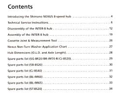 Shimano Nexus 8 Speed Hub Service Manual