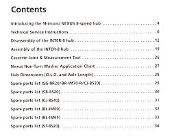 shimano nexus 8 speed hub service manual