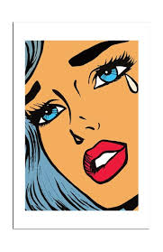 Sandra Blue Hair Illustration