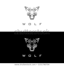 Template Logo Abstract Wolf Logotipo De Monograma Wolf Tatuagens Aleatorias