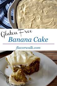 Gluten Free Banana Cake Is Super Moist And Tasty It S Delicious On Its Own But The Cream Gluten Free Banana Cake Gluten Free Banana Best Gluten Free Desserts