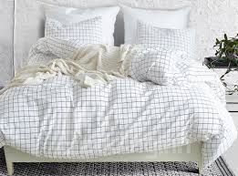 Black And White Checkered Comforter Ins Style Pure Checkered Patterns Printed 3 Piece Bedding Sets Duvet Cover White Bed Sheets Bed Duvet Covers White Comforter Cover