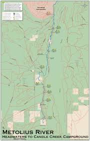 Metolius River 11x17 Fold Out Fishing Map