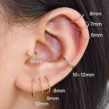 Amazon Com Small Gold Huggie Hoop Earrings For Cartilage Nose Helix Tragus Conch Piercing Tiny Thin 14 In 2021 Earings Piercings Minimalist Ear Piercings Ear Jewelry