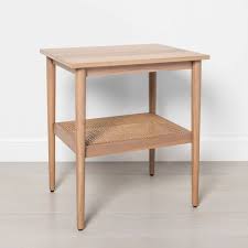 Wood Cane Accent Table Hearth Hand With Magnolia In 2020 Accent Table Side Table Wood Round Accent Table
