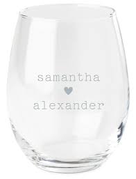 Although its design is baseless, the attractive qualities of this 9 oz. Perfect Pair Heart Stemless Wine Glass Personalized Home Decor Shutterfly