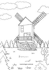 Download and print these windmill coloring pages for free. Coloring Page Windmill Free Coloring Pages