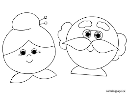 Grandma And Grandpa Coloring Page Grandparents Day Crafts Preschool Painting Preschool Crafts