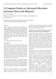 Find courses in malaysia quickly and get great advice on studying abroad in malaysia such as costs why study in malaysia? Pdf A Compare Study On Advanced Education Between China And Malaysia Co Sep Academia Edu