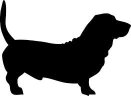 Basset Hound Clipart Black And White Basset Hound Clip Art Silhouette Png Dog Silhouette Hyper Dog Dogs