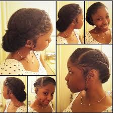Braided Crown Updo Natural Hair Updo Medium Hair Styles Hair Styles