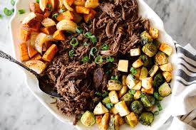 3 cover and cook on low setting for 8 to 10 hours. Slow Cooker Beef Pot Roast With Vegetables Paleo Whole30 The Real Simple Good Life