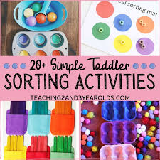 Advancing to the beginning stages of reading and math. 20 Fun And Simple Toddler Sorting Activities
