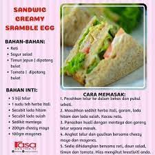 Berikut ini 3 langkah mudha meracik omelette sandwich atau sandwich telur dadar ala kafe. Pelbagai Resepi Sandwich Koleksi Resepi Kuih Muih Facebook