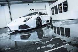 Snow White Lamborghini Murcielago On Adv 1 Wheels Lamborghini Murcielago Lamborghini White Lamborghini