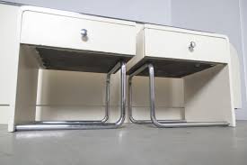 Nachttisch chrom / glastisch maison chrom modern beistelltisch nachttisch. Nachttisch Set Cremefarbenes Chromrohr Neef Louis Design Amsterdam