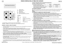 Notice Plaque De Cuisson Whirlpool Akm 202 Nb Et Pieces Detachees Manette Injecteur Chapeau Bougie Robinet