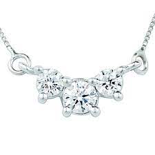 Sale ends in 11 hours. Midwest Diamond Distributors Horizontal Three Stone Diamond Pendant