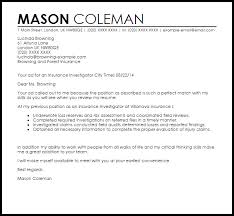 Investigator Cover Letter Sample Cover Letter Templates Examples
