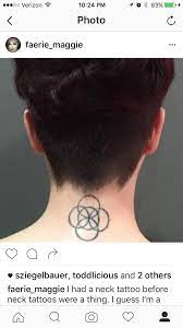 This Is My Neck Tattoo It S The Five Fold Symbol Which Stands For Balance When You Put All Of The Meaning Together Th Balance Tattoo Neck Tattoo Line Tattoos