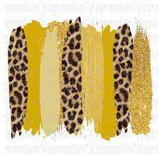 Cheetah Print Clipart Gold Paint Brushes Brush Strokes Etsy In 2021 Brush Stroke Png Digital Art Design Brush Strokes