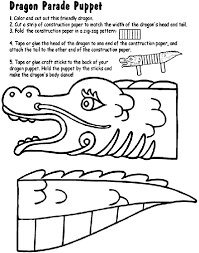 Have you ever thought of what it would be like to have a pet dragon? Dragon Parade Puppet Coloring Page Crayola Com