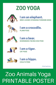 Best yoga dvd workouts for beginners to intermediate. 5 Zoo Yoga Poses For Kids Printable Poster Kids Yoga Stories Yoga And Mindfulness Resources For Kids