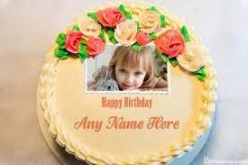 Photo Frame Birthday Cake With Photo Edit Option Happy Birthday Purple Flower Birthday Cake With Name And Photo Edit In 2020 Birthday Wishes Cake Happy Birthday Wishes Cake Happy Birthday Cake Images