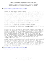 Maana q knowledge microservice for efficient multidisciplinary optimization. Methali Na Maana Pdf Fill Online Printable Fillable Blank Pdffiller