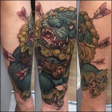 It is called bad boys and their tattoos and while the figure above shows neither lions nor peonies there is nevertheless a cultural link between the subject of this commentary and. Neo Japanese Style Colored Arm Tattoo Of Fantasy Lion With Arrows Tattooimages Biz