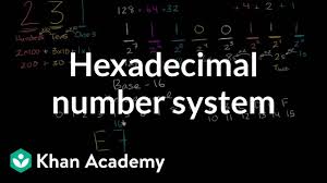 Hexadecimal Number System Video Khan Academy