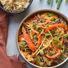 Lightly spray a wok or large saute pan with cooking spray (or use olive oil) and heat over low heat. Healthy Egg Roll In A Bowl Gf Low Calorie Skinny Fitalicious