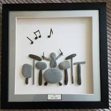 My Pebble Drummer Was A Big Hit Pebbleart Pebbles Drums Drumming Pebble Art Sea Glass Art Stone Crafts