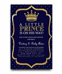 Little Prince Baby Shower Invitation Royal Baby Shower Invitation Royal Blue Gl Blue Baby Shower Invitations Royal Baby Shower Invitation Prince Baby Shower