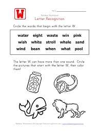 How to figure out what's true in an inflated letter of recommendation. Letter W Words Recognition Worksheet All Kids Network