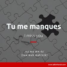 Tu Me Manques Basic French Words Learn French French Words