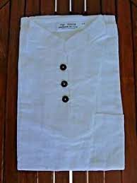 Modèle avec boutonnage en haut. Chemise Col Mao Blanc 100 Coton Manche Courte Homme Shirt Angkor Cambodge Ebay