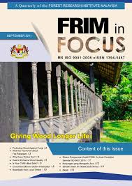 +603 56373681 / +603 56373821. Frim In Focus September 2017 Newsletter Malaysia Biodiversity Information System Mybis