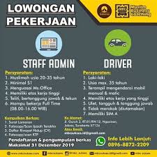 Sebanyak 12 lowongan kerja bank solo dan yang berhubungan dengan loker bank, rekrutmen bank, peluang kerja bank, peluang berkarir bank, pekerjaan bank di loker.my.id. Loker Driver Bank Di Solo Lowongan Kerja Staff Driver Di Milkiessolo Mr Sticky Info Lowongan Kerja Mulai Lulusan Smp Sma Smk D3 D4 S1 S2 Semua Jurusan Loker