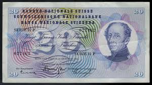 20 chf franc suisse à eur euro. 20 Francs Suisse 1961 Eurocollection Shop