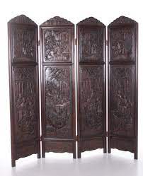 Expertly crafted, this screen is made on wooden frames by chinese artisans. Rosewood Chinese Folding Screen Room Divider 1930s 167054