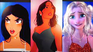 Disney Princesses Tiktok Glow Up Tiktok Ironic Memes Disney Princess Makeover Disney Princess Art Modern Disney Characters