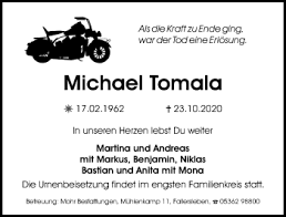 Drugi je bio nemac jonatan tomala je posle 30. Traueranzeigen Von Michael Tomala Trauer Anzeigen De