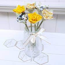 50th anniversary flowers near me. 50th Golden Anniversary Flowers In Vintage Jar And Tag By Little Foundry Notonthehighstreet Com