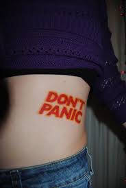 The Hitchhiker S Guide To The Galaxy Galaxy Tattoo Reader Tattoo Literary Tattoos