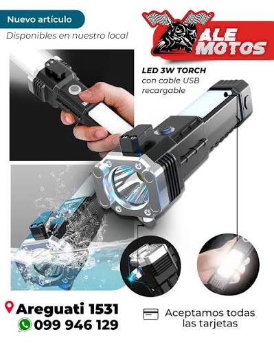 🔦✨ Mirá lo nuevo que tenemos para vos: Linterna LED 3W Torch. Potente, compacta y perfecta para tus salidas, viajes o emergencias 💡🔥 ¡Un accesorio que no puede faltar! 📲Por consultas 📲099