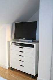 Ikea Alex Hack For Media Equipment Remove A Drawer Add A Shelf Drill Holes In The Back For Wires Ikea Alex Drawers Ikea Ikea Hack
